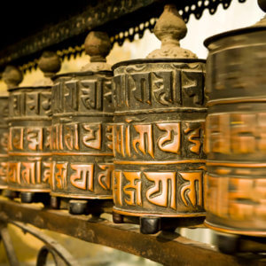 tibetan prayer wheel nepal
