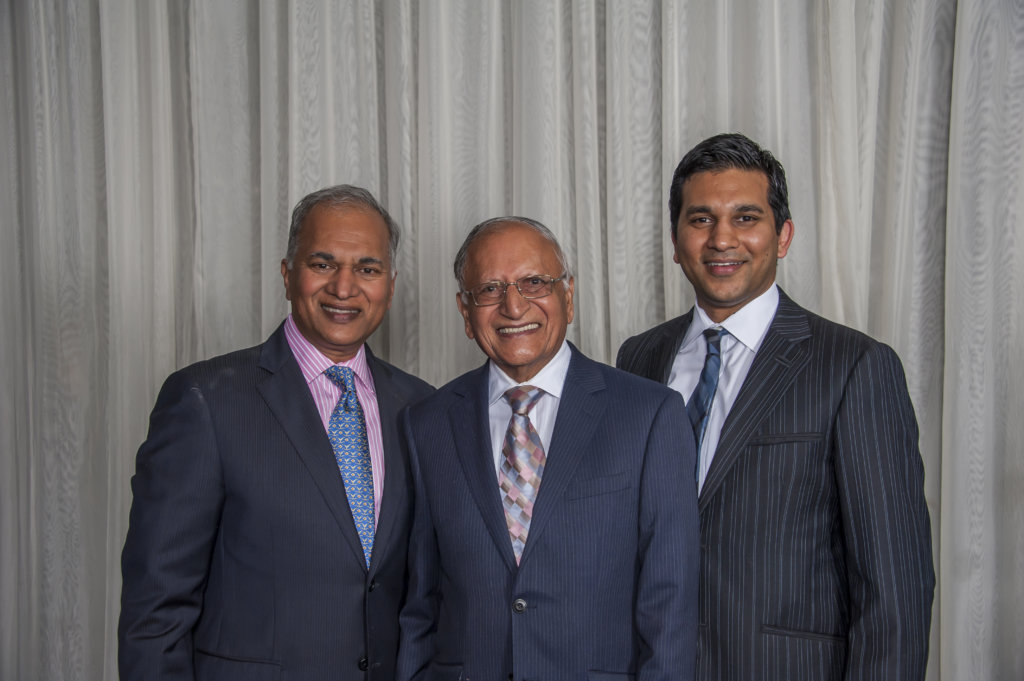 Shri Braham Ratan Agarwal, Chairman of the Board, Shri Suresh Gupta, Chief Executive Officer, and Shri Vishal Gupta, CEO, Commercial Division of Park Square Homes, Orlando, Florida